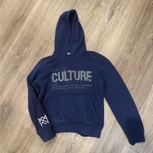 For The Culture brand navy blue hoodie